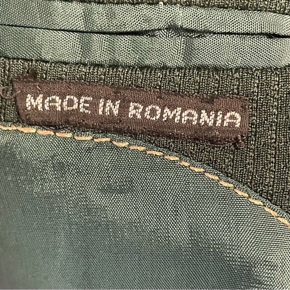 Vintage Blazer Green 46L Deadstock Romania 60s Beatles Double Knit Jacket RARE - Picture 6 of 15